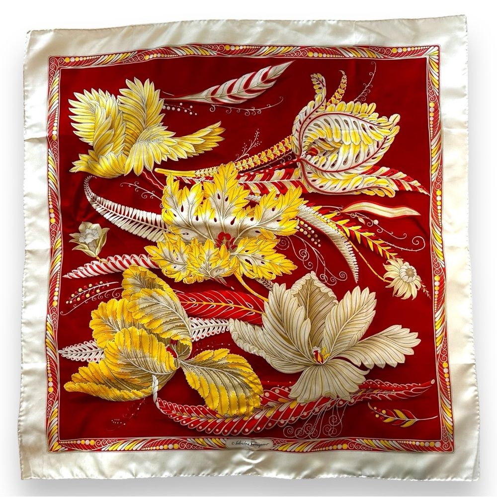 Salvatore Ferragamo 100% silk scarf